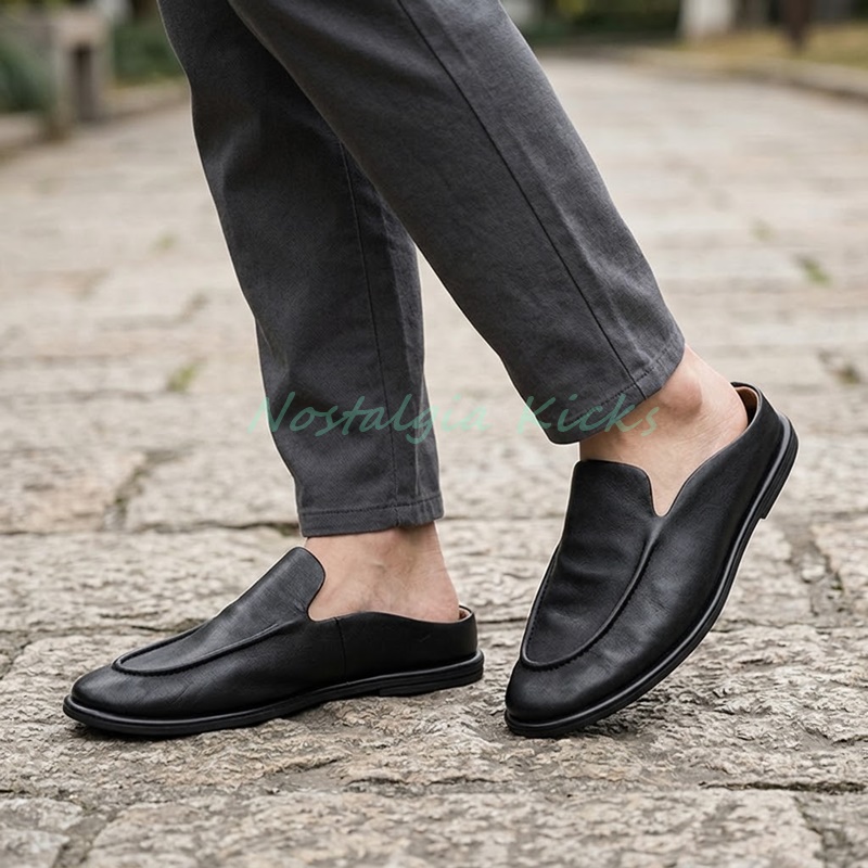 Mules de cuero para hombre, si - Men'S Shoes Smart reseña y precio