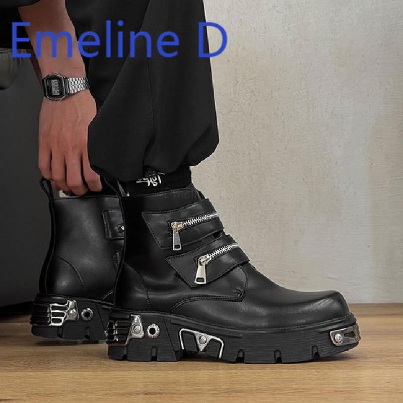 Zapatos altos Punk oscuro, bot - Men'S Shoes Increase Height reseña y precio