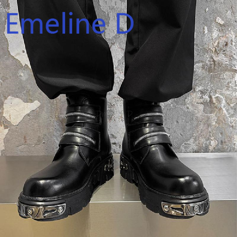 Zapatos altos Punk oscuro, bot - Men'S Shoes Increase Height reseña y precio