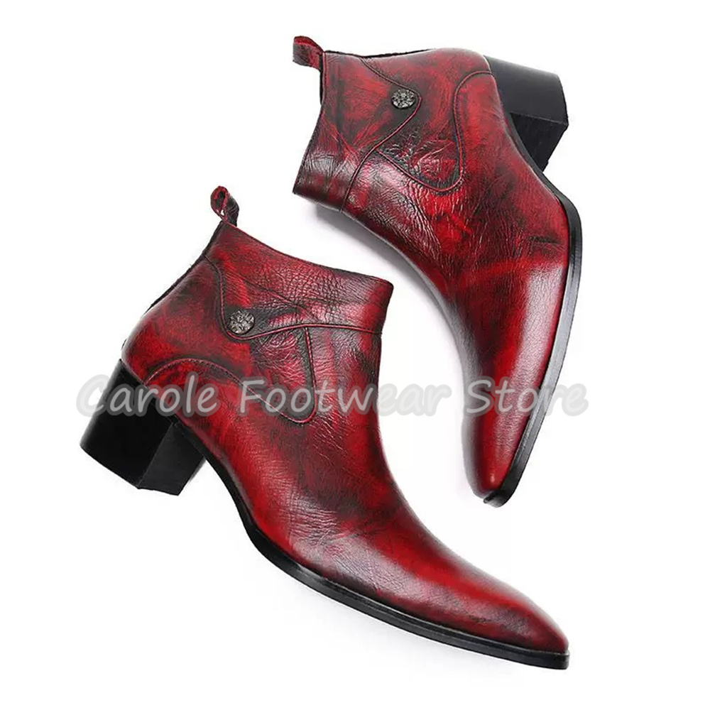 Botines Vintage de Piel Genuin - Men'S Shoes Increase Height reseña y precio