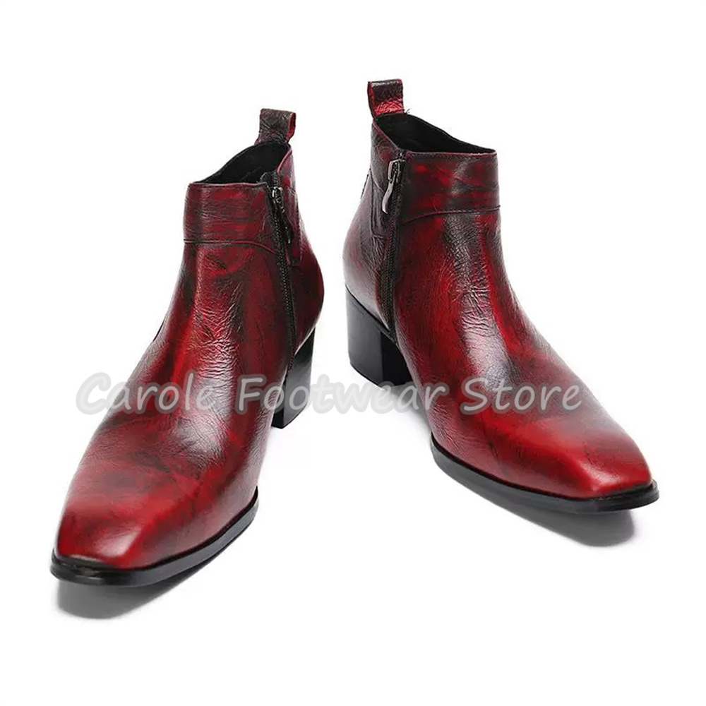 Botines Vintage de Piel Genuin - Men'S Shoes Increase Height reseña y precio