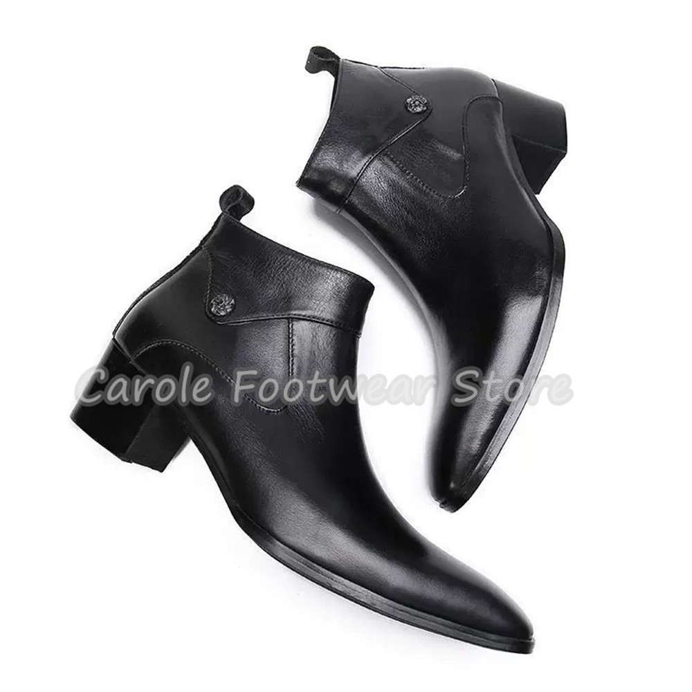 Botines Vintage de Piel Genuin - Men'S Shoes Increase Height reseña y precio